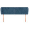 vidaXL Kopfteil mit Ohren Dunkelblau 147x23x78/88 cm Samt