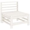 vidaXL 9-tlg. Garten-Lounge-Set Wei&szlig; Massivholz Kiefer