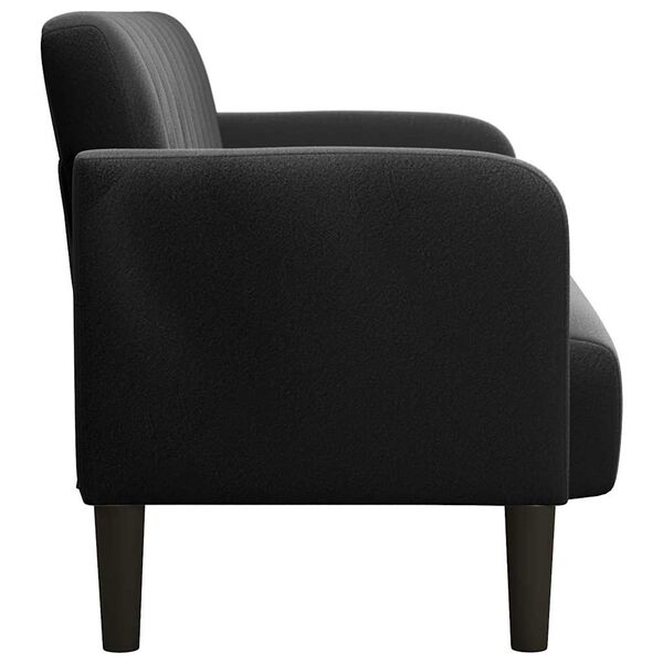 vidaXL Zweisitzer-Sofa Schwarz 109 cm Samt
