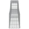 vidaXL Gabionen mit Hochbogen 9 Stk. 400x30x40/60 cm Verzinktes Eisen
