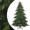 vidaXL K&uuml;nstlicher klappbarer Weihnachtsbaum Gr&uuml;n 240 cm PVC, Stahl