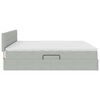 vidaXL Bett mit Stauraum und LED mit LED Hellgrau 200 x 200 cm Samt