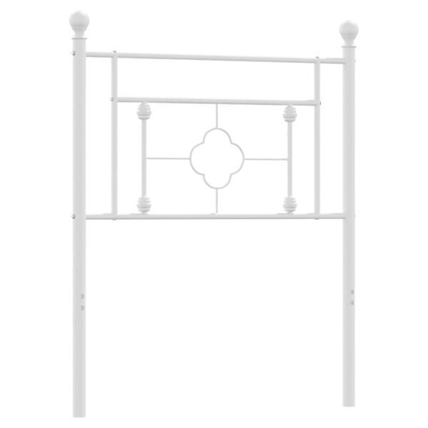 vidaXL Ersatz-Kopfteil Metall Wei&szlig; 75 cm
