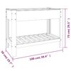 vidaXL Garten-Hochbeet mit Ablage Grau 100x50x75 cm WPC