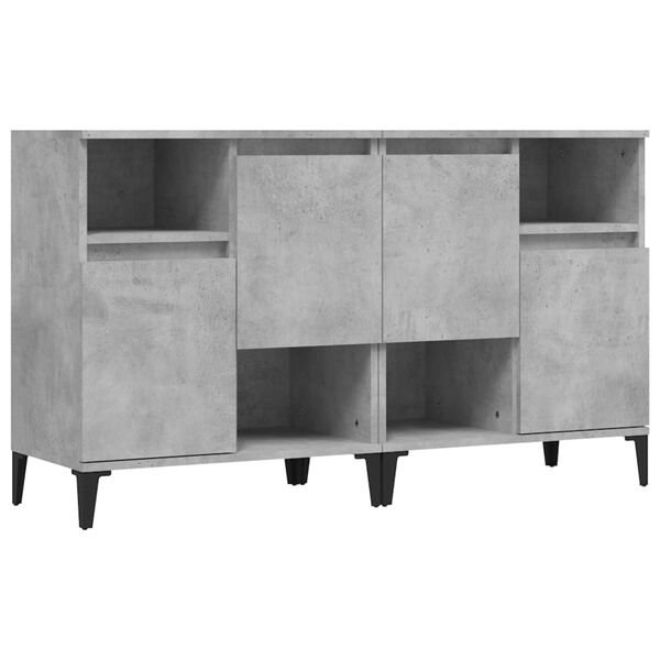 vidaXL Sideboards 2 Stk. Betongrau 60x35x70 cm Holzwerkstoff
