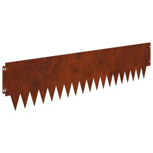 vidaXL Rasenkante 10 stk. 103 x 25 cm Stahl Rostoptik