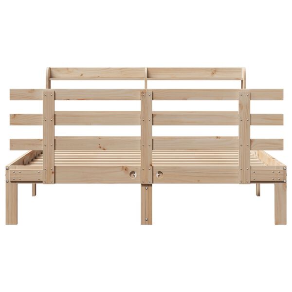 vidaXL Bettgestell mit Kopfteil ohne Matratze 120x190 cm