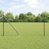 vidaXL Zaun mit Pfosten Grau 1 x 10 m Stahl und PVC