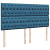 vidaXL Ottoman-Bett mit Matratzen Dunkelblau 180x200 cm Samt