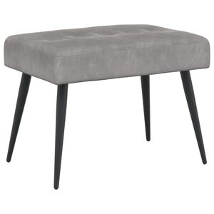 vidaXL Bank mit Knopfheftung Hellgrau 60 x 40 x 45 cm Samt