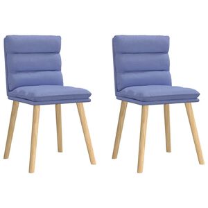 vidaXL Esszimmerst&uuml;hle 2 Stk. Jeansblau Stoff
