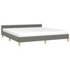 vidaXL Bettgestell ohne Matratze Dunkelgrau 180x200 cm Stoff