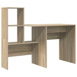 vidaXL Schreibtisch Sonoma-Eiche Holzwerkstoff 131,5 x 50 x 106,5 cm