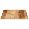 vidaXL Tischplatte mit Baumkante 60x60x3,8 cm Raues Mango Massivholz