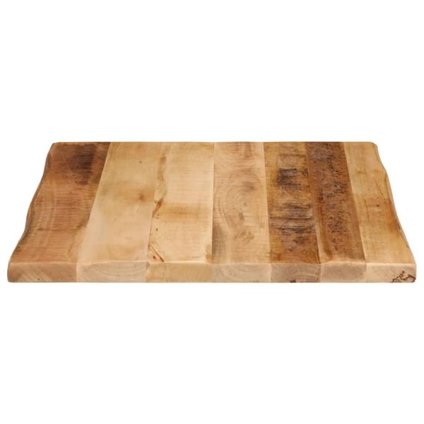 vidaXL Tischplatte mit Baumkante 60x60x3,8 cm Raues Mango Massivholz
