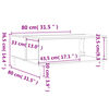 vidaXL Couchtisch Betongrau 80x80x36,5 cm Holzwerkstoff