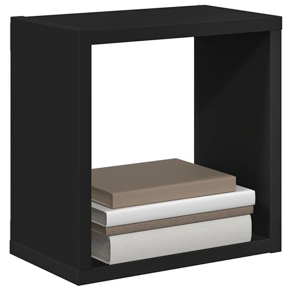 vidaXL W&uuml;rfelregale 2 Stk. Schwarz 26x15x26 cm