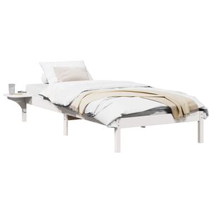 vidaXL Bettrahmen Wei&szlig; 90 x 200 cm Massives Kiefernholz