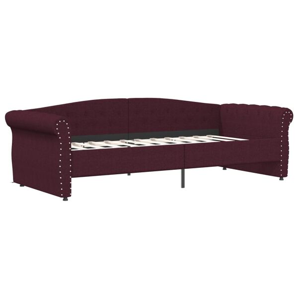 vidaXL Tagesbett mit Matratze USB Lila Stoff 90x200 cm