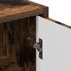vidaXL Badezimmerschrank mit T&uuml;r Ger&auml;ucherte Eiche 39 x 23,5 x 65 cm