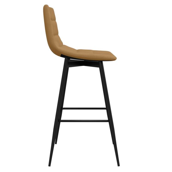 vidaXL Barhocker Braun Samt
