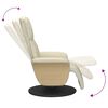 vidaXL Relaxsessel mit Fu&szlig;teil Creme Kunstleder
