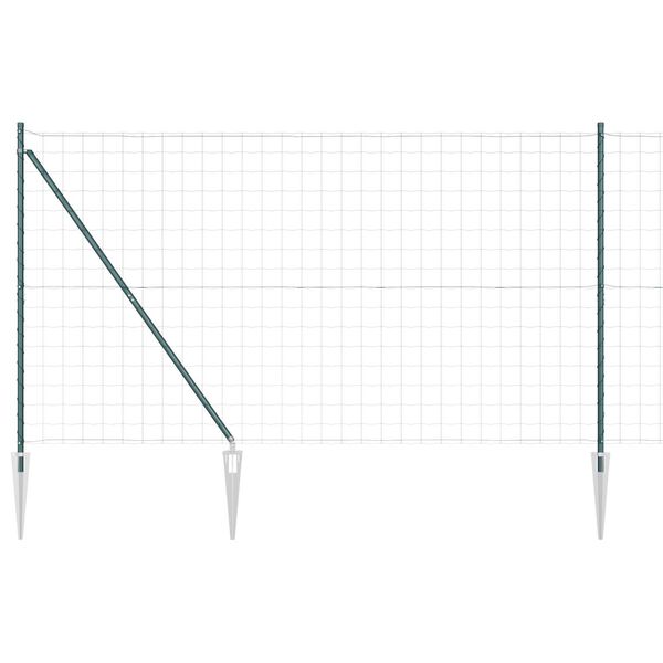 vidaXL Zaun mit Pfosten Gr&uuml;n 1,5 x 10 m Stahl