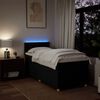 vidaXL Boxspringbett mit Matratze Schwarz 90x190 cm Stoff