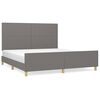 vidaXL Bettgestell ohne Matratze Dunkelgrau 160x200 cm Stoff