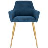 vidaXL Esszimmerst&uuml;hle 6 Stk. Blau Samt