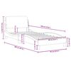 vidaXL Bettgestell "Dover" Hellgrau 90x190 cm Stoff