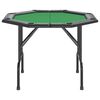vidaXL Pokertisch Klappbar 8 Spieler Grün 108x108x75 cm