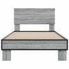 vidaXL Bettgestell Grau Sonoma 75x190 cm Holzwerkstoff und Metall