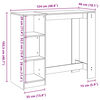 vidaXL Bartisch mit Regal Sonoma-Eiche 124x46x103,5 cm Holzwerkstoff