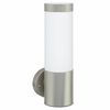 vidaXL Au&szlig;enwandleuchte Silber 12 x 8,5 x 27 cm Edelstahl und Plastik