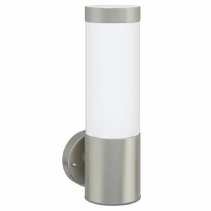 vidaXL Au&szlig;enwandleuchte Silber 12 x 8,5 x 27 cm Edelstahl und Plastik