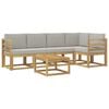 vidaXL Outdoor-Sofagarnitur 6 stk. Wei&szlig; und Hellgrau