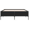 vidaXL Bettgestell Schwarz 150x200 cm Holzwerkstoff und Metall