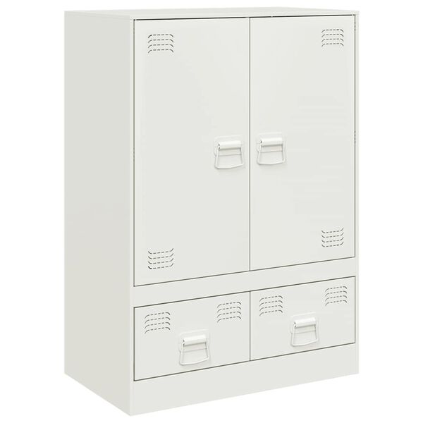vidaXL Highboard Wei&szlig; 67x39x95 cm Stahl