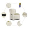 vidaXL Massagesessel Elektrisch Creme Samt