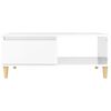 vidaXL Couchtisch Hochglanz-Wei&szlig; 90x50x36,5 cm Holzwerkstoff