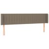 vidaXL LED Kopfteil Taupe 163x16x78/88 cm Stoff