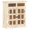 vidaXL Sideboard Wei&szlig; 65 x 30 x 75 cm Massivholz Mango