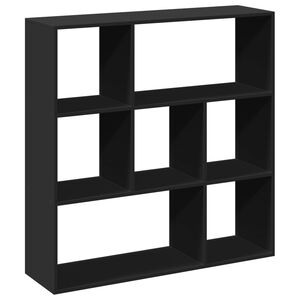 vidaXL Raumteiler-B&uuml;cherregal Schwarz 102x29x103,5 cm Holzwerkstoff