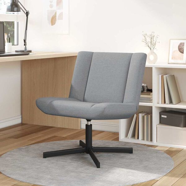 vidaXL Drehstuhl Hellgrau 63 x 75 x 76 cm Stoff