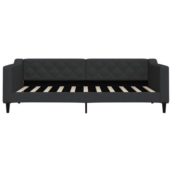 vidaXL Tagesbett mit Matratze Schwarz 90x190 cm Stoff