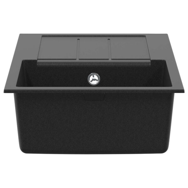 vidaXL Waschbecken Schwarz 780 x 500 mm 80% Quarz und 20% Harz