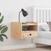 vidaXL Nachttisch 2 pcs Braun 38 x 36 x 29,5 cm Massivholz Kiefer