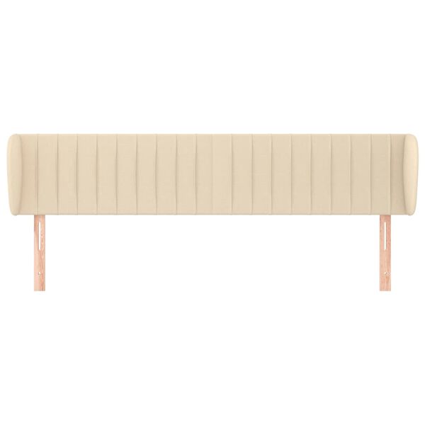 vidaXL Kopfteil mit Ohren Creme 163x23x78/88 cm Stoff