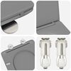 vidaXL Toilettensitz Grau 44 x 36,4 x 3,4 cm Duroplast
